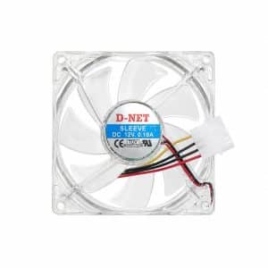 فن خنک کننده کیس سایز 8*8 سانت شفاف چراغدار برند dnet