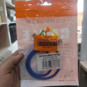 کابل شبکه پچ کورد CAT5E نوع UTP به طول 50 سانت برند KINGDOM