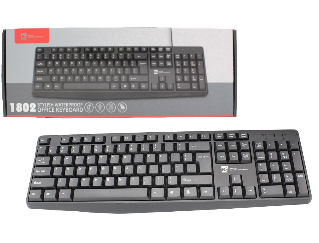 صفحه کلید سیم دار R8 مدل 1802 کد 129001281