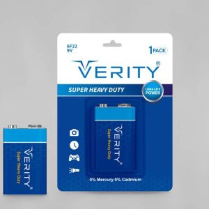 باتری کتابی 9 ولت VERITY مدل 6F22
