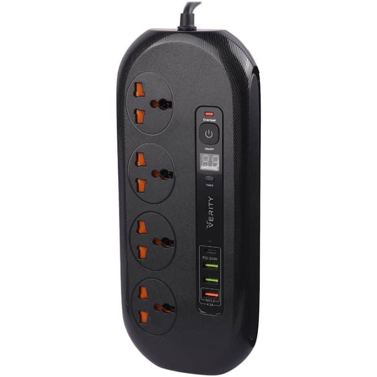 چند راهی برق و هاب شارژر تایمر دار VERITY مدل V-PS3115 - Image 3