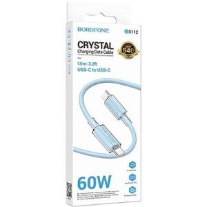 کابل شارژ کریستالی دو سر تایپ سی  BOROFONE مدل BX112