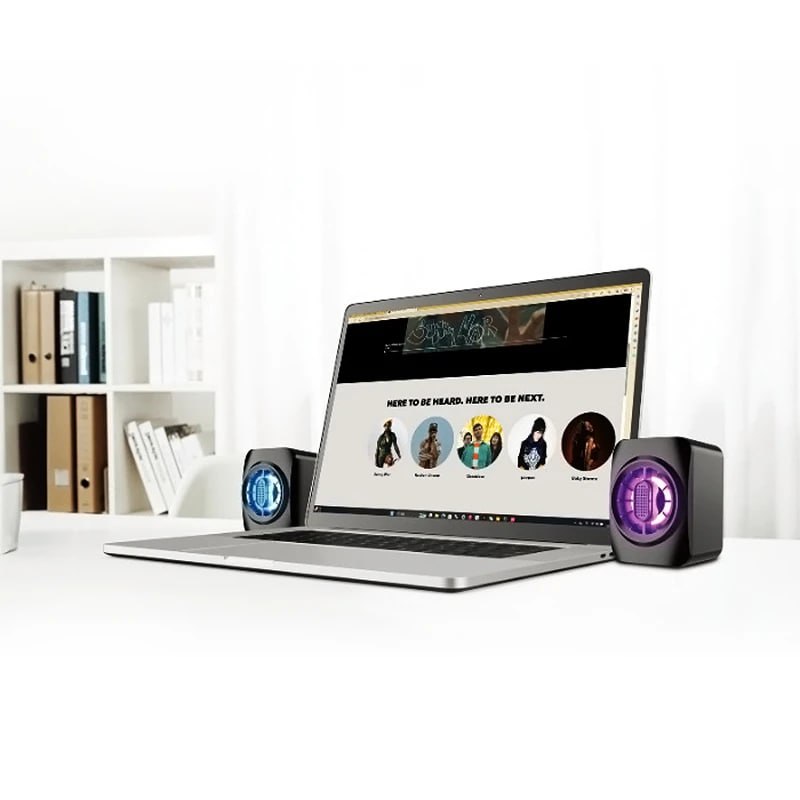 اسپیکر رومیزی RGB دو تکه MIKUSO مدل SPK-054 - Image 3