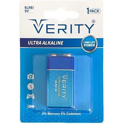 باتری کتابی ULTRA ALKALINE برند VERITY مدل 6LR61