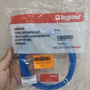 کابل شبکه پچ کورد CAT6 نوع UTP به طول 1.5 متر برند LEGRAND