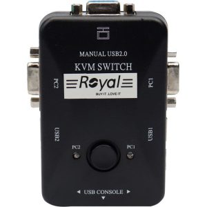 کی وی ام سوییچ 1 به 2 وی جی ای دستی بدون کابل برند ROYAL مدل 2UK
