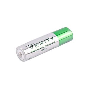 باتری شارژی 2500 میلی آمپر سر نوکدار 18650 برند VERITY