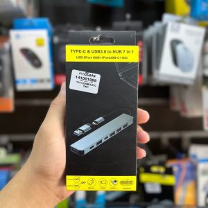 هاب USB 3 و TYPE C مدل 7IN1 با رابط TYPE C
