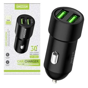 شارژر موبایل فندکی 30 وات SHOOSH مدل SH-802