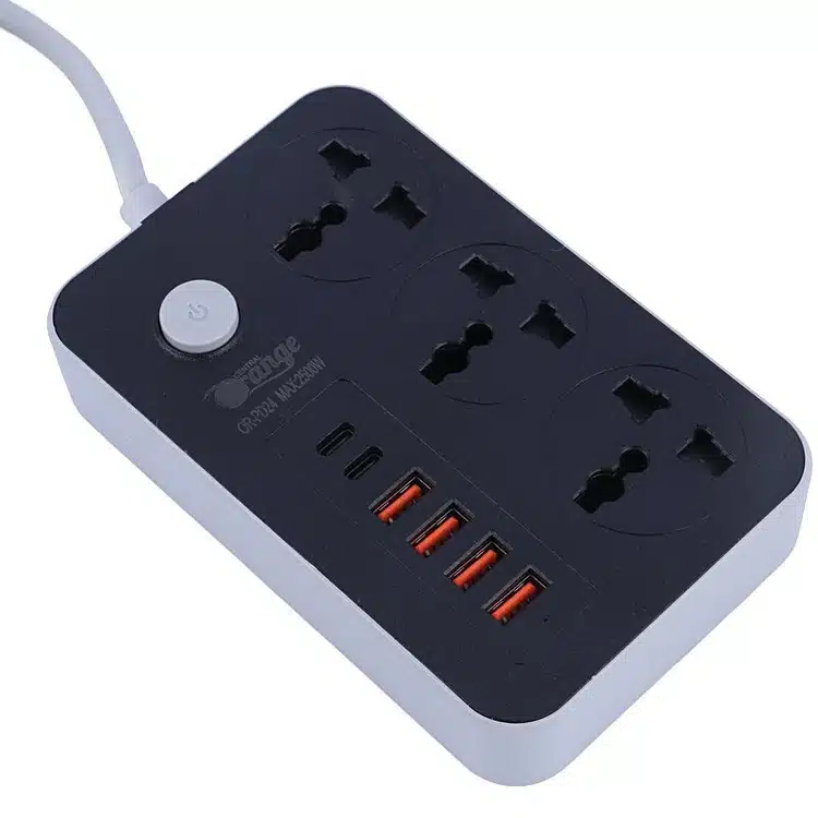 چند راهی 3 خانه اورنج مدل OR-PD24 با کابل 2 متری و شارژر USB و Type-C - Image 2