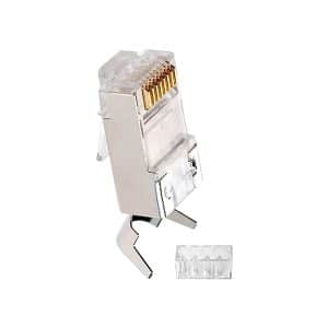 سوکت شبکه میان گذر CAT 7 فلزی شانه دار SFTP