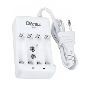شارژر 4 تایی باتری قلم و نیم قلم و کتابی برند DRCELL مدل D402