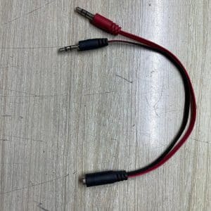 تبدیل کابلی 2 مادگی به 1 نری جک 3.5 میلی متری